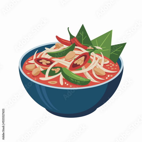 Som Tum Thai Papaya Salad with Peanuts and Chili