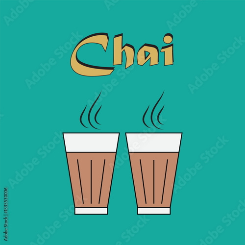 Chai or tea vector, Indian Masala Chai Vector Art