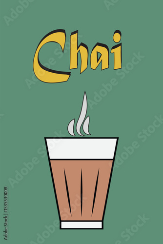 Chai or tea vector, Indian Masala Chai Vector Art