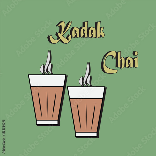 Chai or tea vector, Indian Masala Chai Vector Art