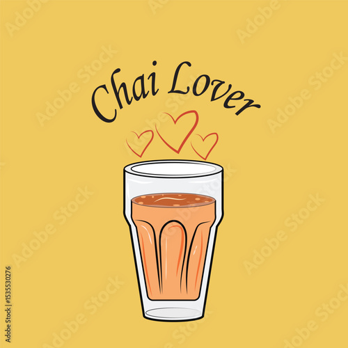 Chai or tea vector, Indian Masala Chai Vector Art