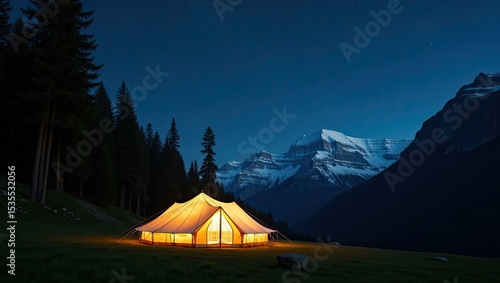 camping in the mountains