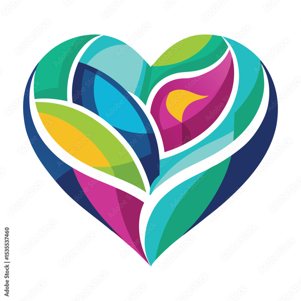 Naklejka premium Abstract heart shape