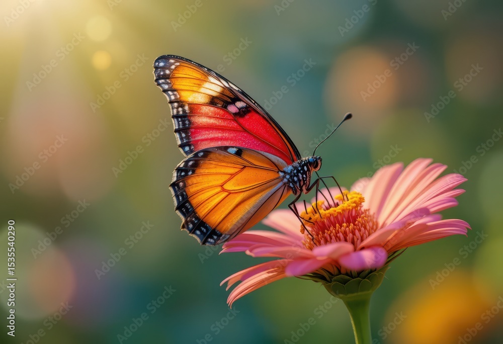 butterfly on flower butterfly on flower