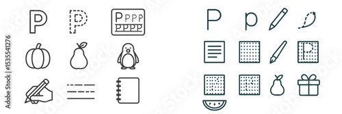 Educational illustration featuring various objects and letters in a classroom setting illustrating letter recognition for young learners