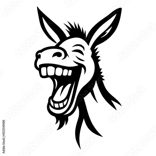 Funny donkey vector art 