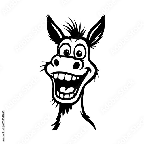 Funny donkey vector art