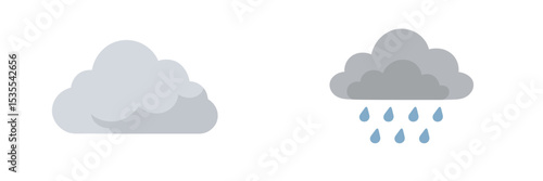Various types of clouds illustrating weather patterns during a rainy day