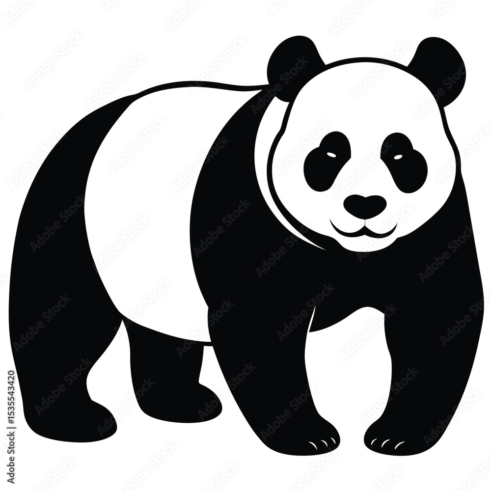 Fototapeta premium Cute Panda Illustration Perfect for Animal Lovers and Kids