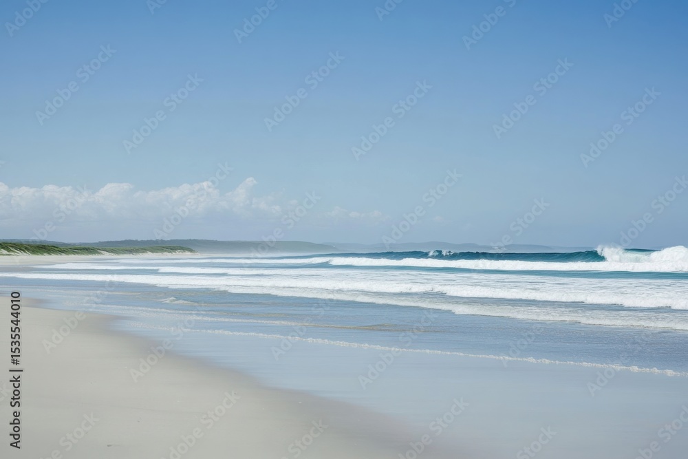 Obraz premium A beach with soft waves