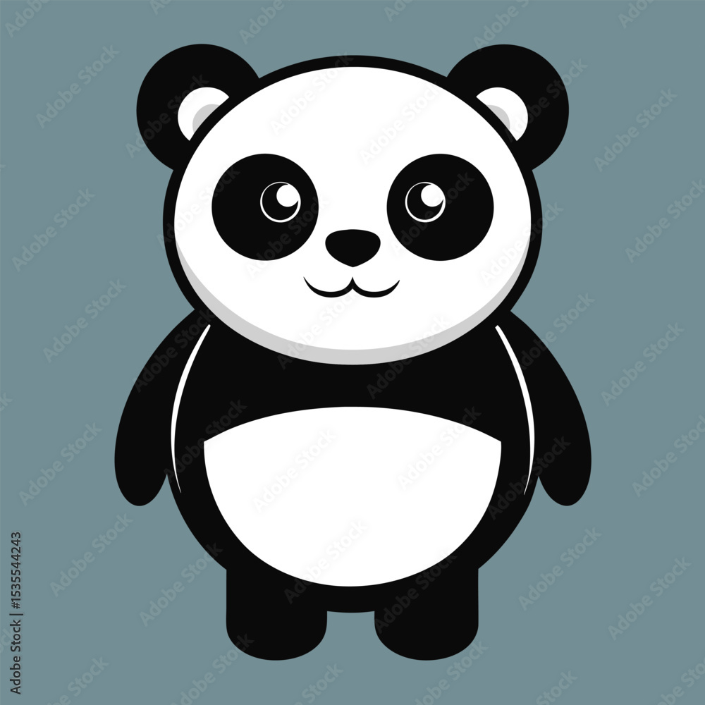 Fototapeta premium Panda bear cute animal character design illustration