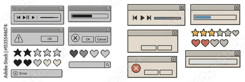 Interactive user interface elements for multimedia and feedback systems used in digital applications