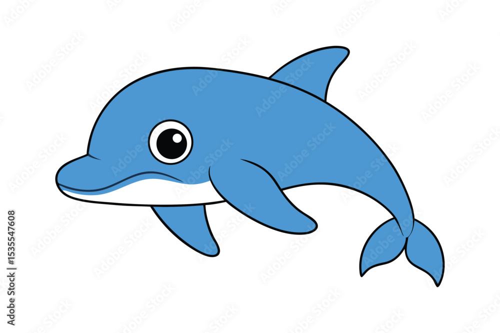 Fototapeta premium Dolphin vector illustration