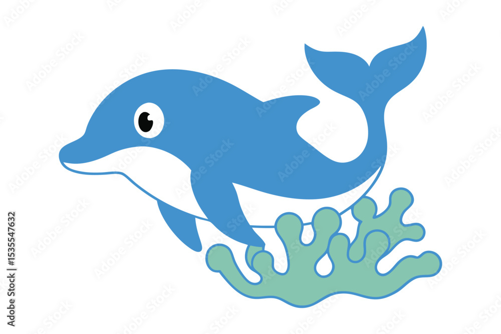 Obraz premium Dolphin vector illustration