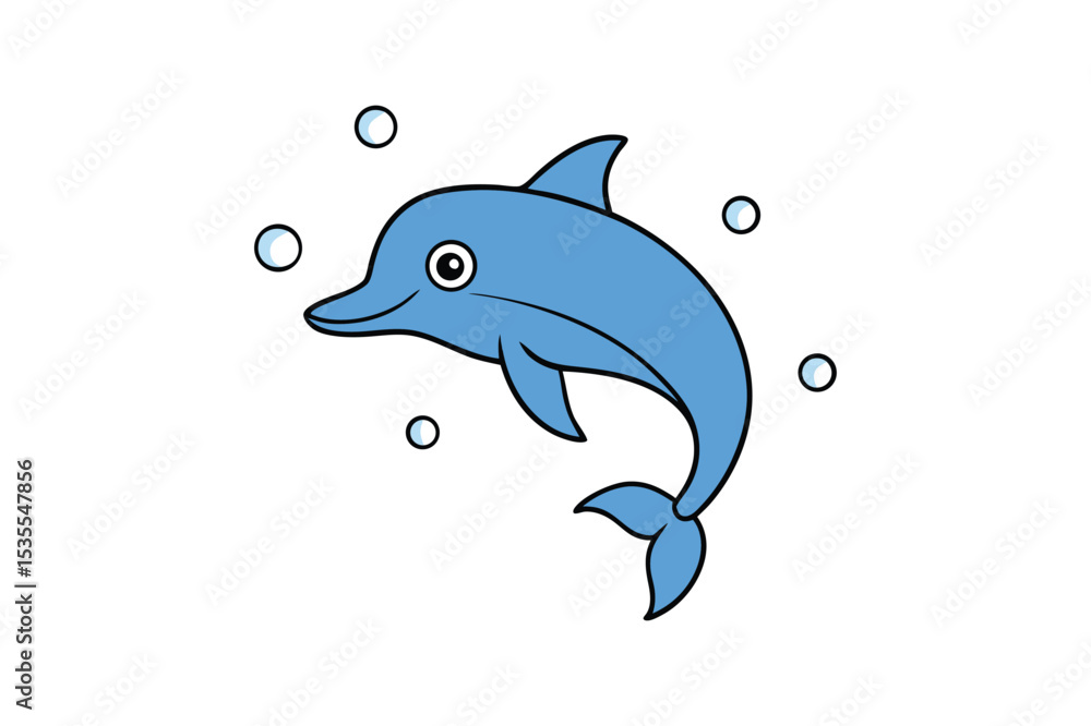 Obraz premium Dolphin vector illustration