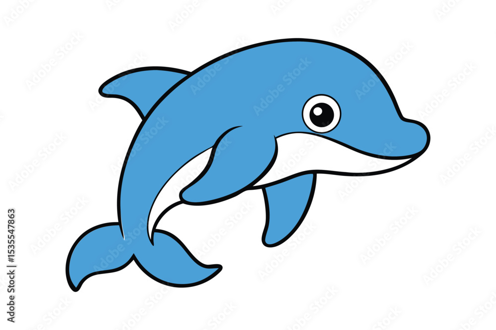 Fototapeta premium Dolphin vector illustration