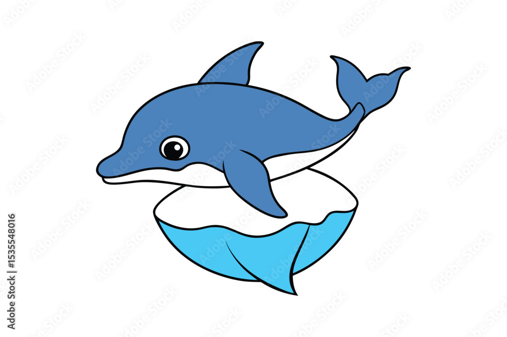 Obraz premium Dolphin vector illustration