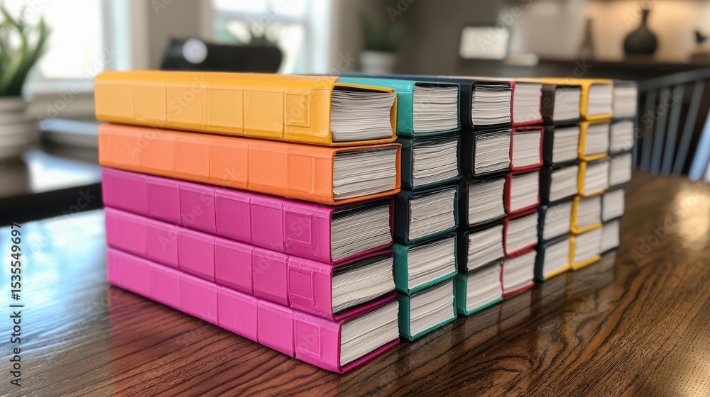 Obraz premium Labeled binder tabs Tax Docs, Deduction Forms, Receipts