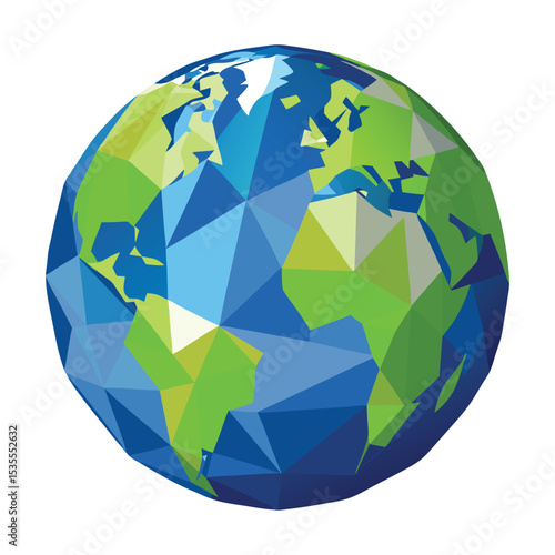 Polygonal globe or Earth