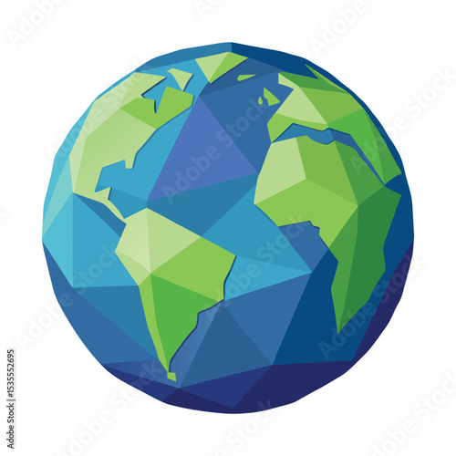 Polygonal globe or Earth