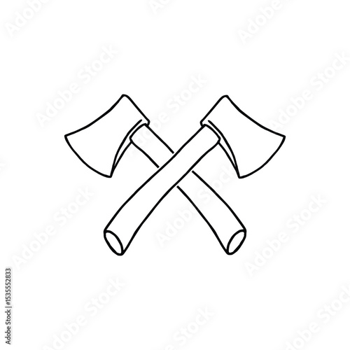 Crossed axes outline icon design