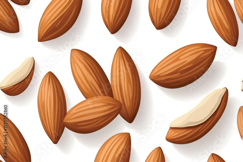 Almond nuts PNG, transparent isolated background. Healthy superfood nut snack. Nutritious, natural, organic food, flavour, cooking ingredient, vitamin mineral source 