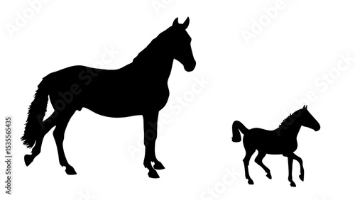 We promise sharp, scalable horse silhouettes that retain their clarity at any size — perfect for print or digital use.