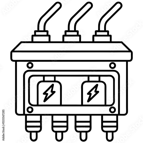 Circuit Breaker line art vector