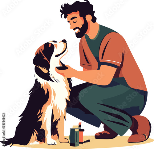 man and dog