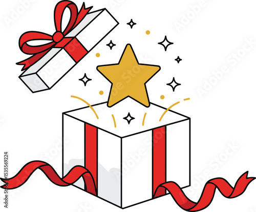 Gifted Star Surprise - Present, Open, Best Gift, Special Prize, Award Winning Item, Holiday Season Surprise.

