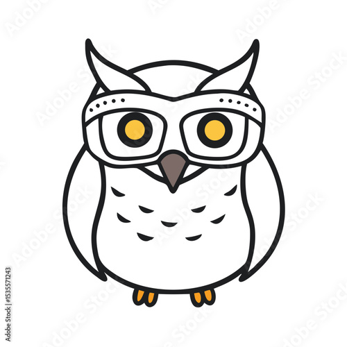 Owl Explores Virtual Reality With Large Curious Eyes and Stylish Glasses