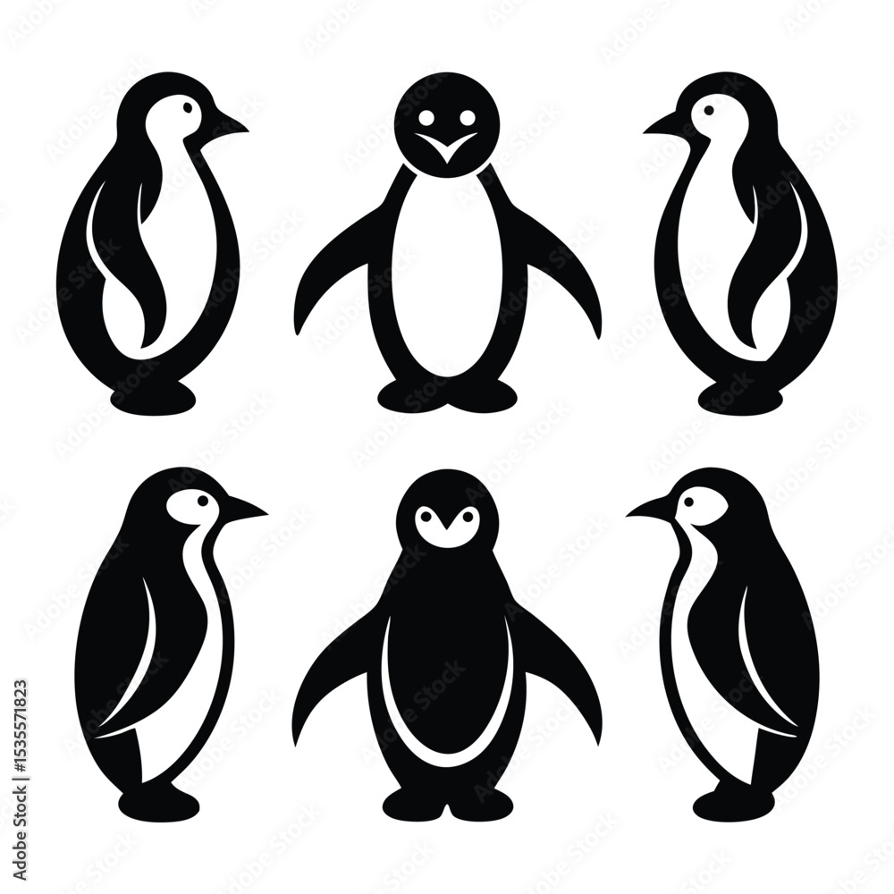 Fototapeta premium Cute Penguin Illustrations for Creative Projects and Designs