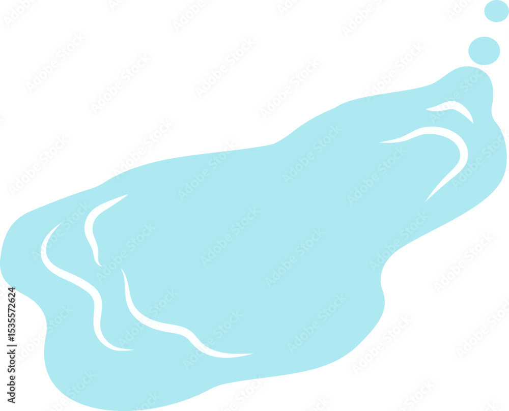 Obraz premium 물 웅덩이 벡터 일러스트 - 여름 물표현 디자인