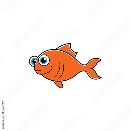 goldfish on white background
