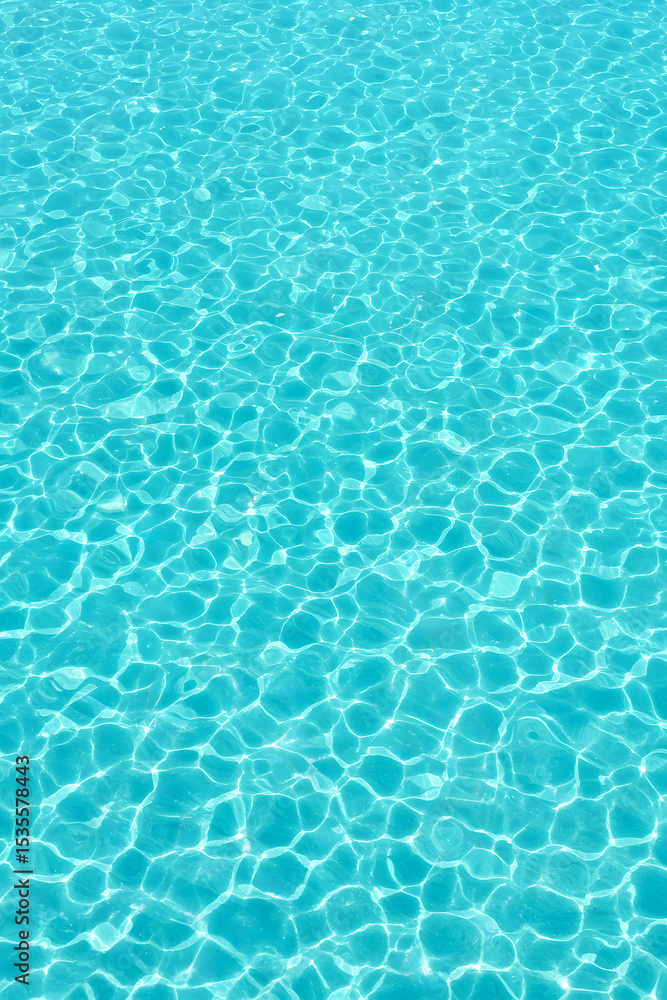 Obraz premium Bright Turquoise Water Surface Pattern, Seamless Texture for Summer, Pool, Ocean Background – AI Generated