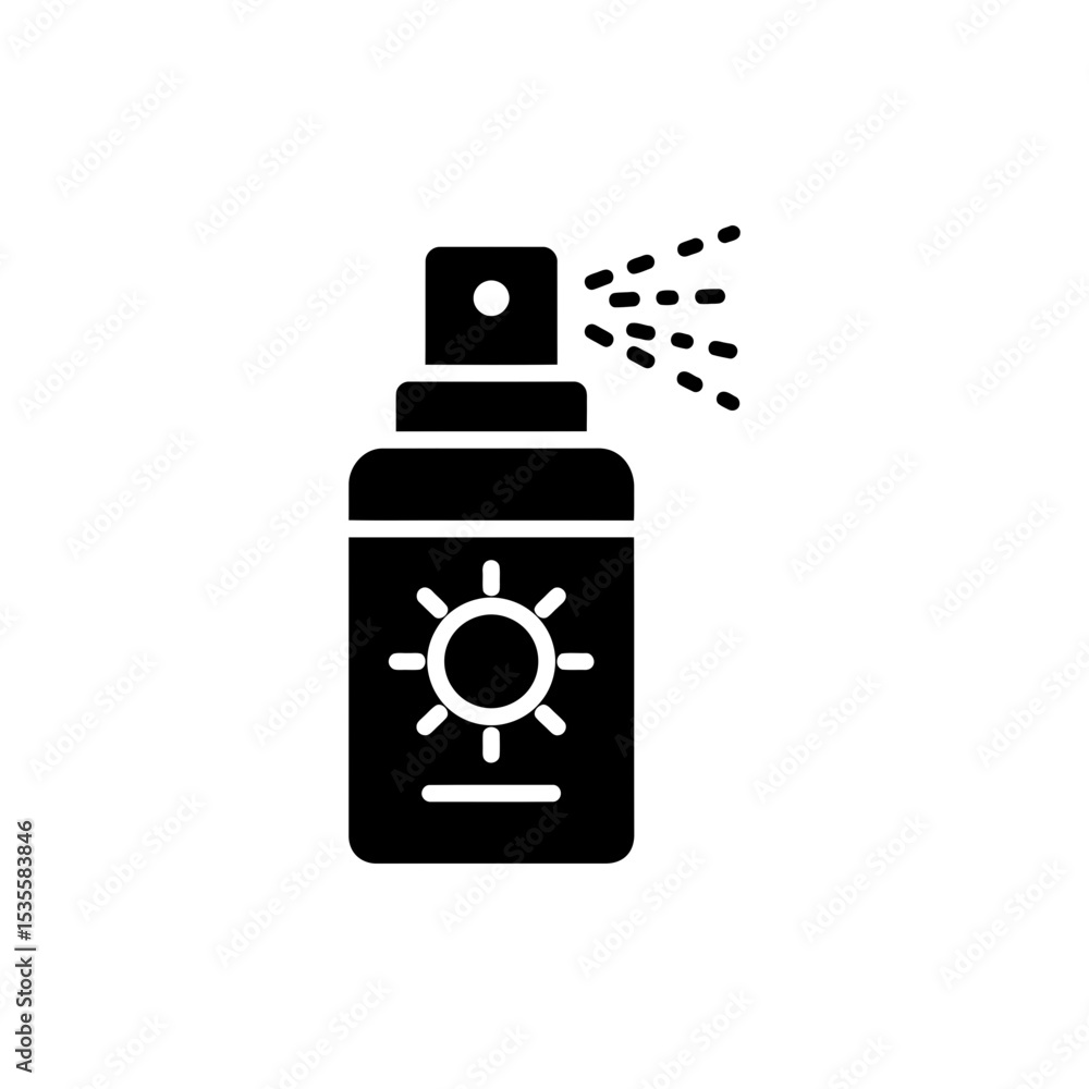 Obraz premium Sunscreen Spray Bottle Shape for Convenient Sun Protection and Skin Care