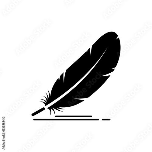 Feather Landing Softly on Surface for a Gentle Moment