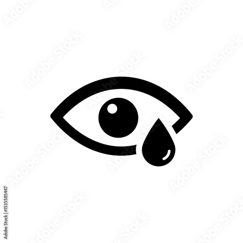 Eye Dropping Tear Relief, Health and Wellness Concept