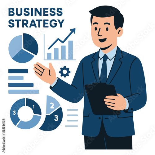 Professional Business Strategy Presentation with Growth Chart, Data Analysis, and Successful Plan Overview for Investors and Stakeholders Success