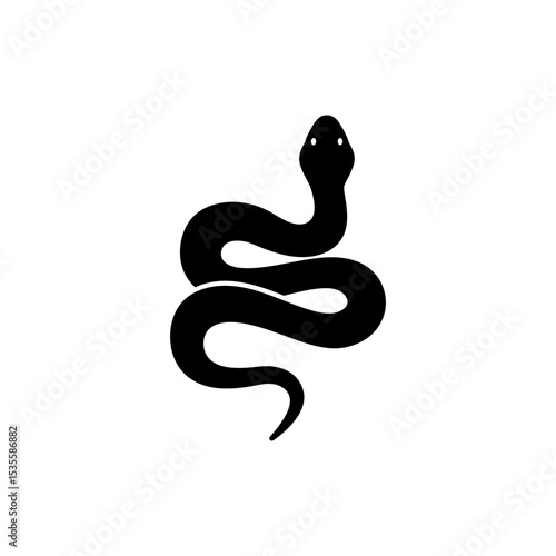 Wallpaper Mural Viper Snake Coiled, Ready to Strike, Venomous Snake in Nature, Wild Reptile Illustration, Dangerous Animal Graphic Torontodigital.ca