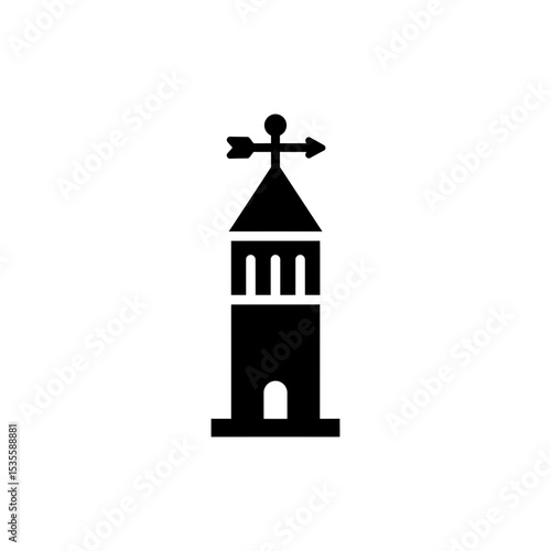 Classic Building High Point with Weather Vane Outdoor Architecture