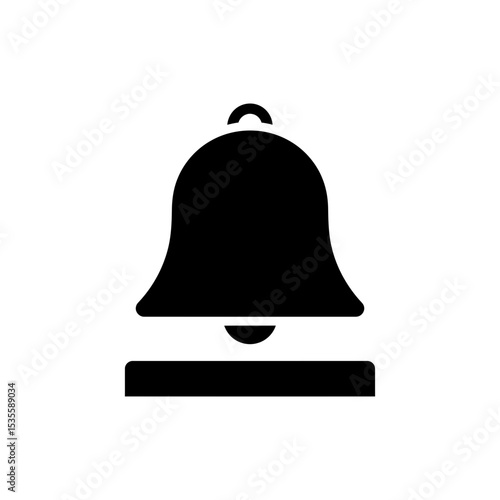 Bell shape on square pedestal classic architectural monument icon