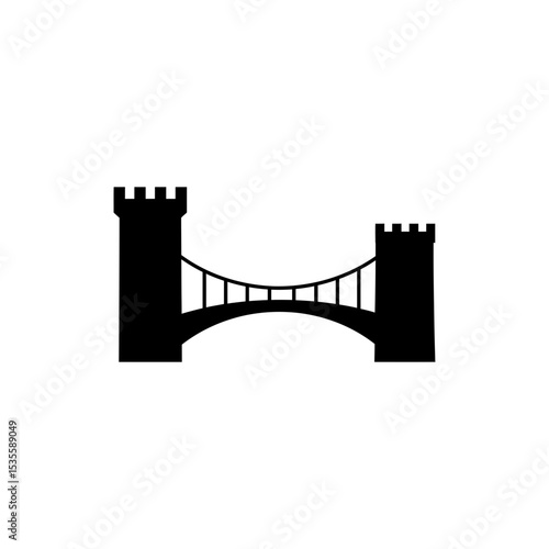 Castle Bridge Featuring Rope Details And Stone Architecture