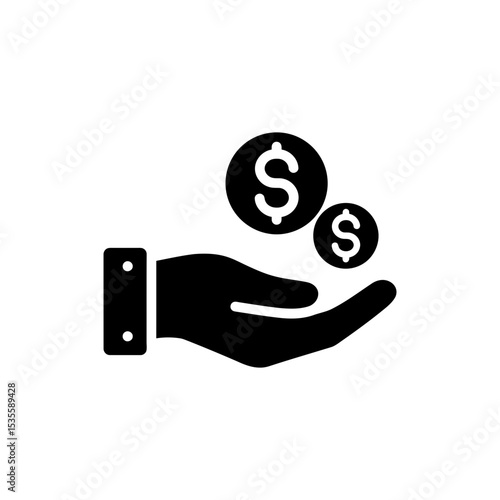 Cash Flow Concept with Hand and Moving Dollar Symbols for Business