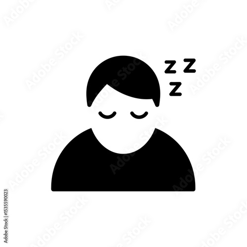 Sleep Bubbles Above Closed Eyes Indicating Rest