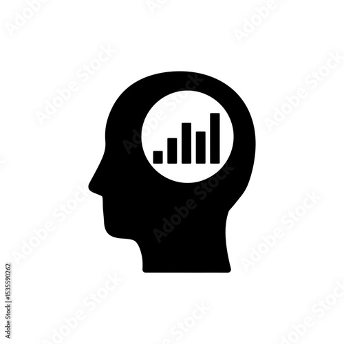 Head icon with hydration level indicator showing daily water intake