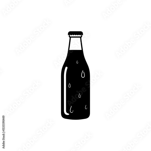 Cold water bottle with chill lines indicating freshness