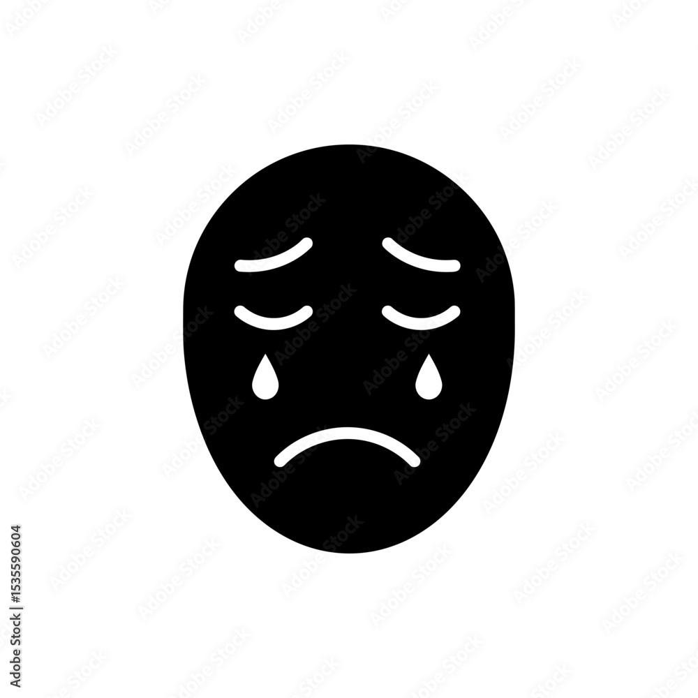 Person Sobbing with Streaming Tears Showing Deep Sadness Person Sobbing with Streaming Tears Showing Deep Sadness
