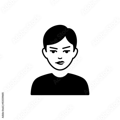 Person showing smug look with pursed lips expression