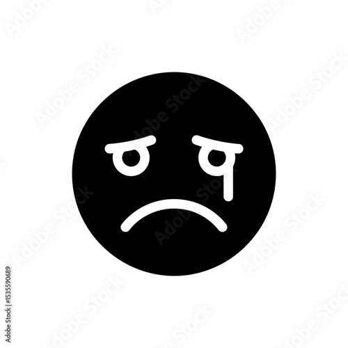 Sad Face with Drooping Eyelids Showing Weariness